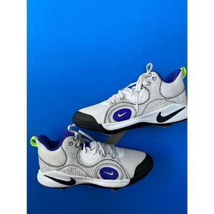 Nike Fly By Mid 2 White/Dark Obisdian Men's Basketball Shoes Size 10.5 B Grade